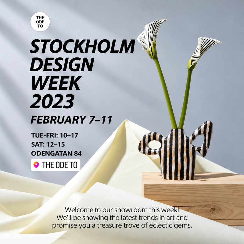 Utställning hos The Ode To under Stockholm Design Week 2023